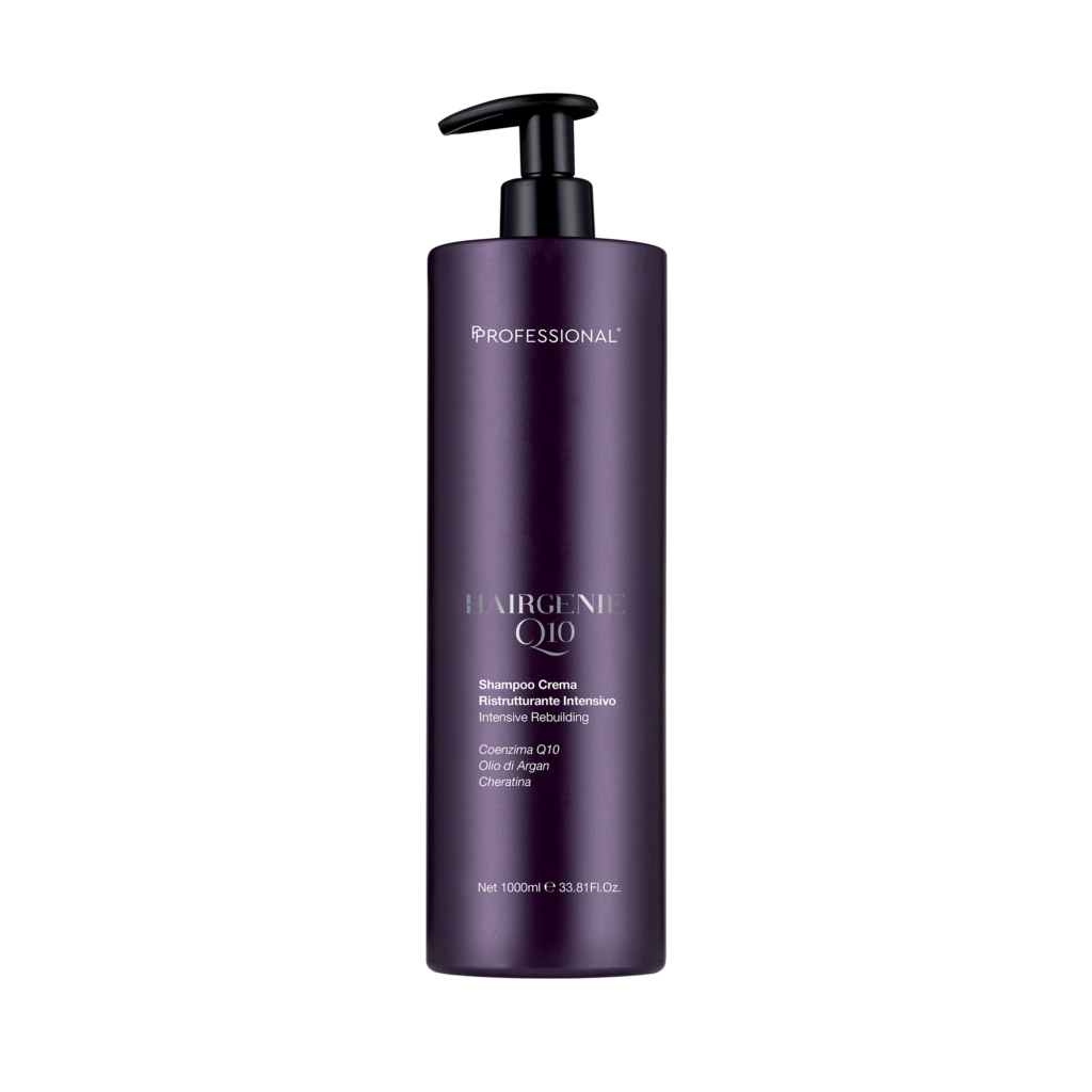 PROFESSIONAL HAIRGENIE Q10 intensyvaus poveikio atstatomasis šampūnas 1000 ml.